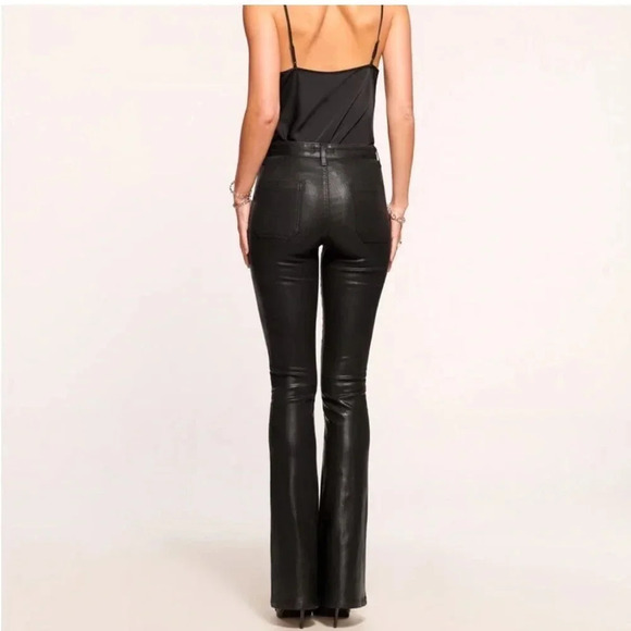 Ramy Brook black coated bootcut flare Matilda jeans - Picture 4 of 14